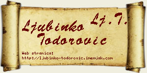 Ljubinko Todorović vizit kartica
